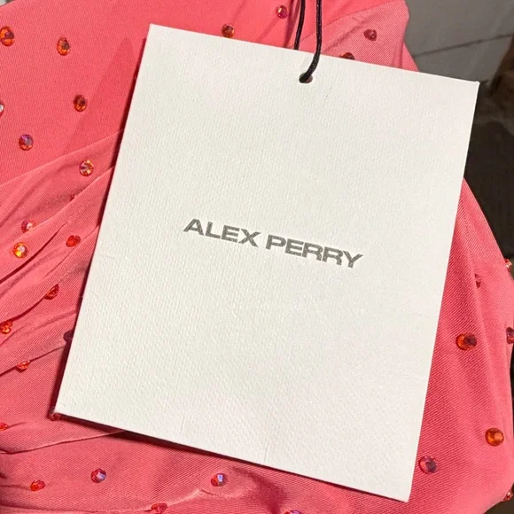 Alex Perry-rose, rauched, crystal jeweled jersey maxi skirt (only) -Size 8 USA - Picture 9 of 13